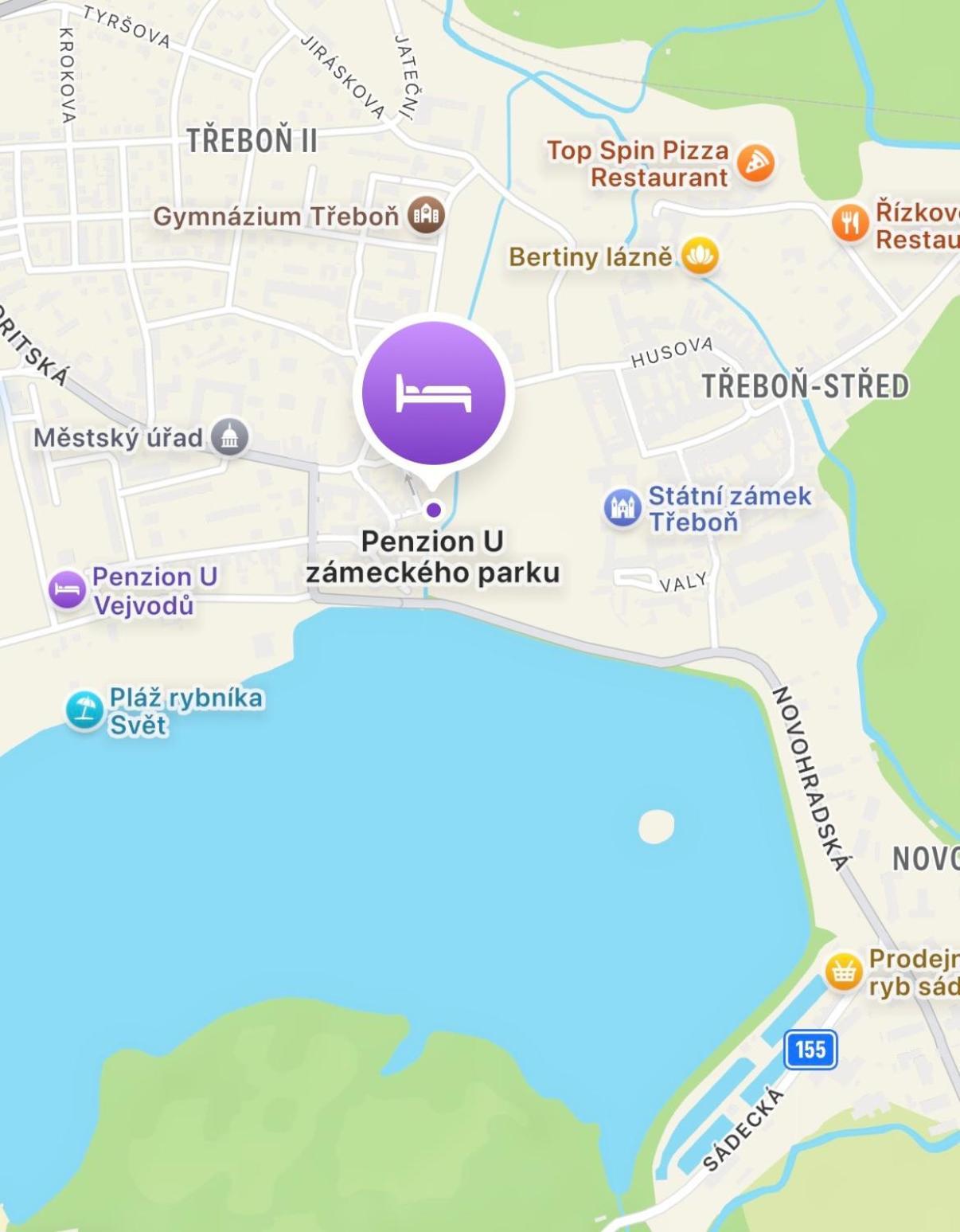 Penzion U Zameckeho Parku Trebon Exterior photo